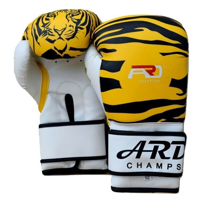 ARD® Boxing Gloves Art Leather Punch Training Sparring Kickboxing MMA Fighting Yellow